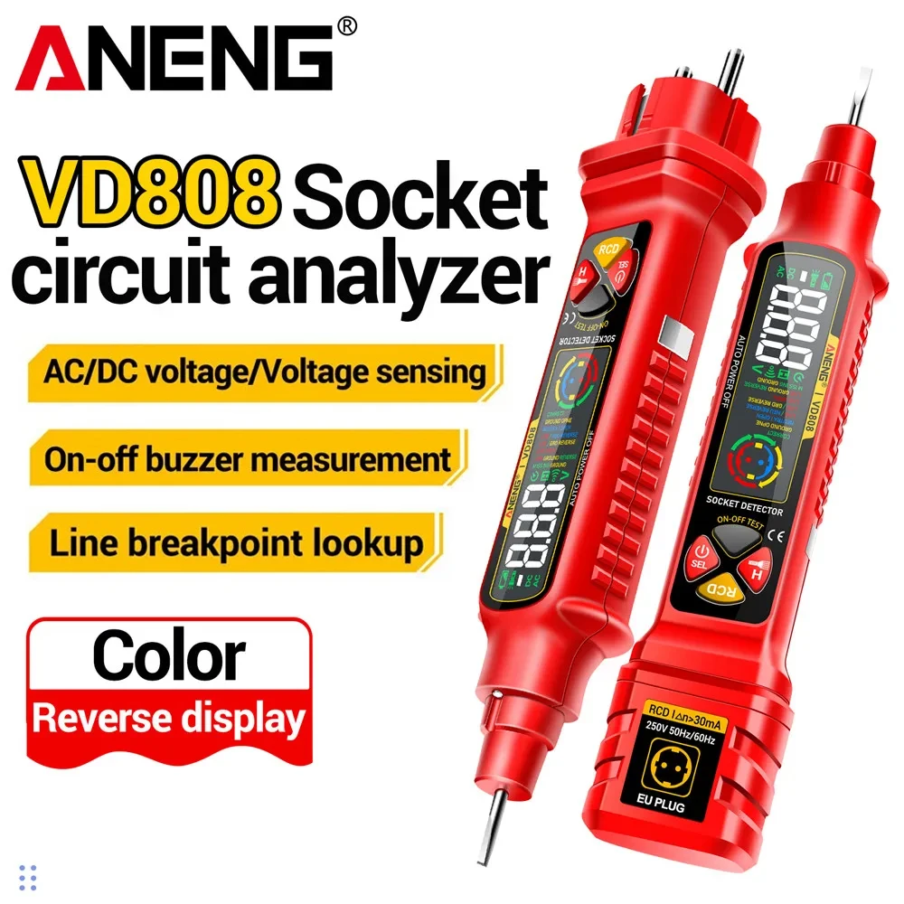 Circuit Breaker Finder - Analizator obwodów elektrycznych ANENG VD808, tester