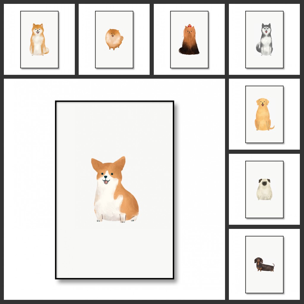 Home Improvement In Usa - Minimalistyczny Plakat z Motywem Zwierzęcym, Uroczy