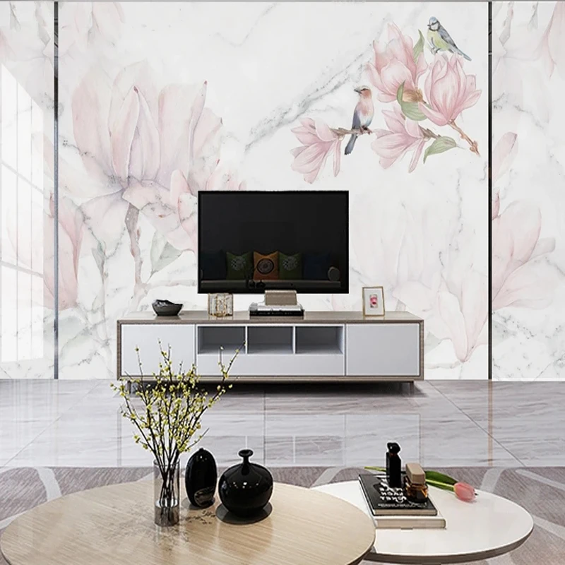 Home Improvement Background - Tapeta 3D na wymiar Różowe Kwiaty