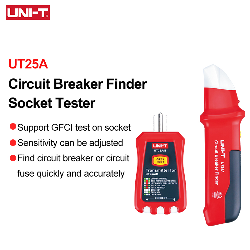 Circuit Breaker Finder - UNI-T UT25A Lokalizator wyłączników AC 90-120V
