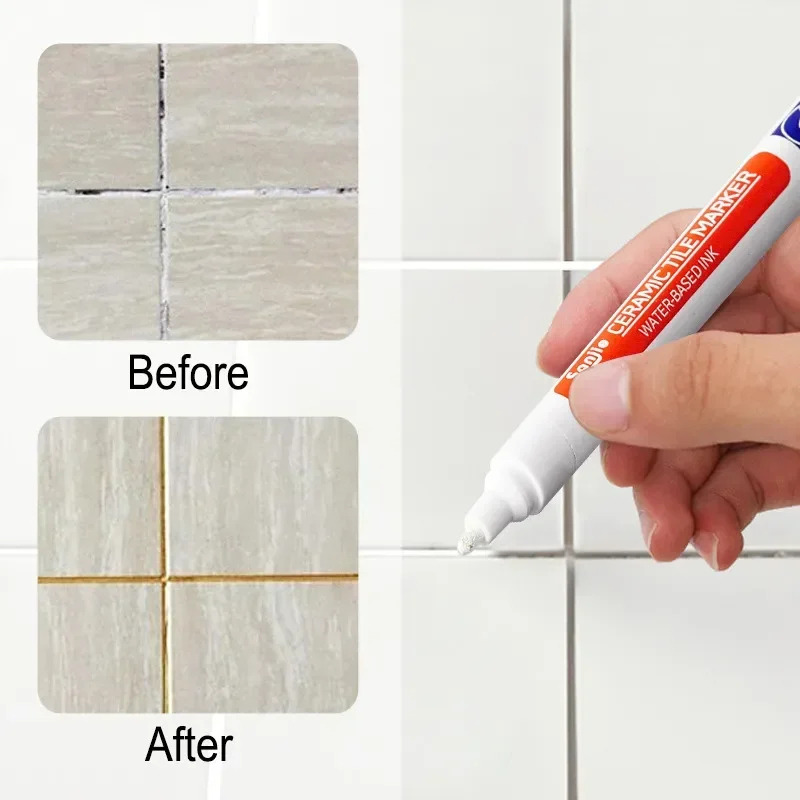 Tile Grout Repair - 12 Kolorów Biały Wodoodporny Marker do